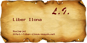 Liber Ilona névjegykártya